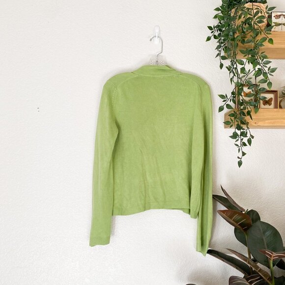 🦋 VINTAGE CATO Green Knit Sweater Coquette Cottage Core Fairy Prep - Picture 3 of 3